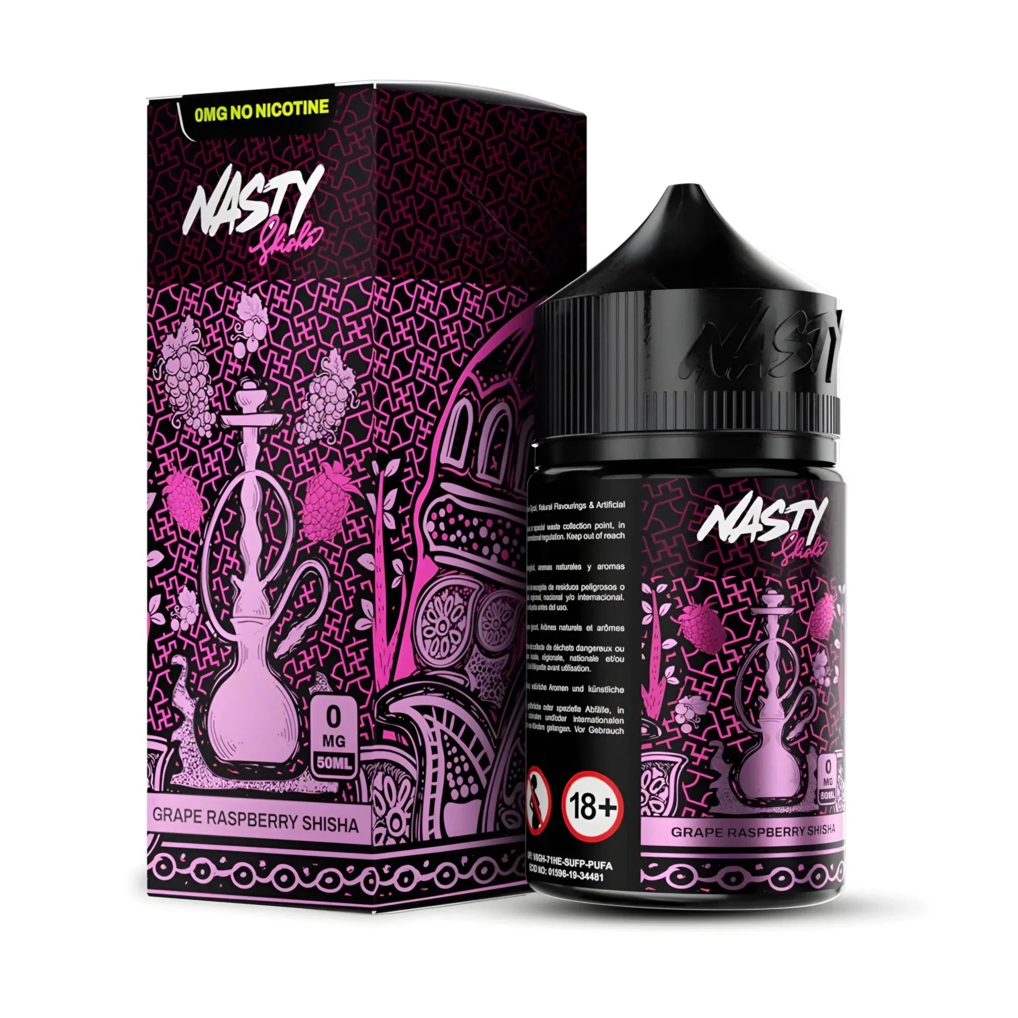 Grape Raspberry 60ml Vape Juice (3mg) – Nasty Shisha | Vape Mash India