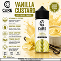 Vanilla Custard – CORE by Dinner Lady 120ML Vape Juice | 3MG, 6MG | Vape Mash India
