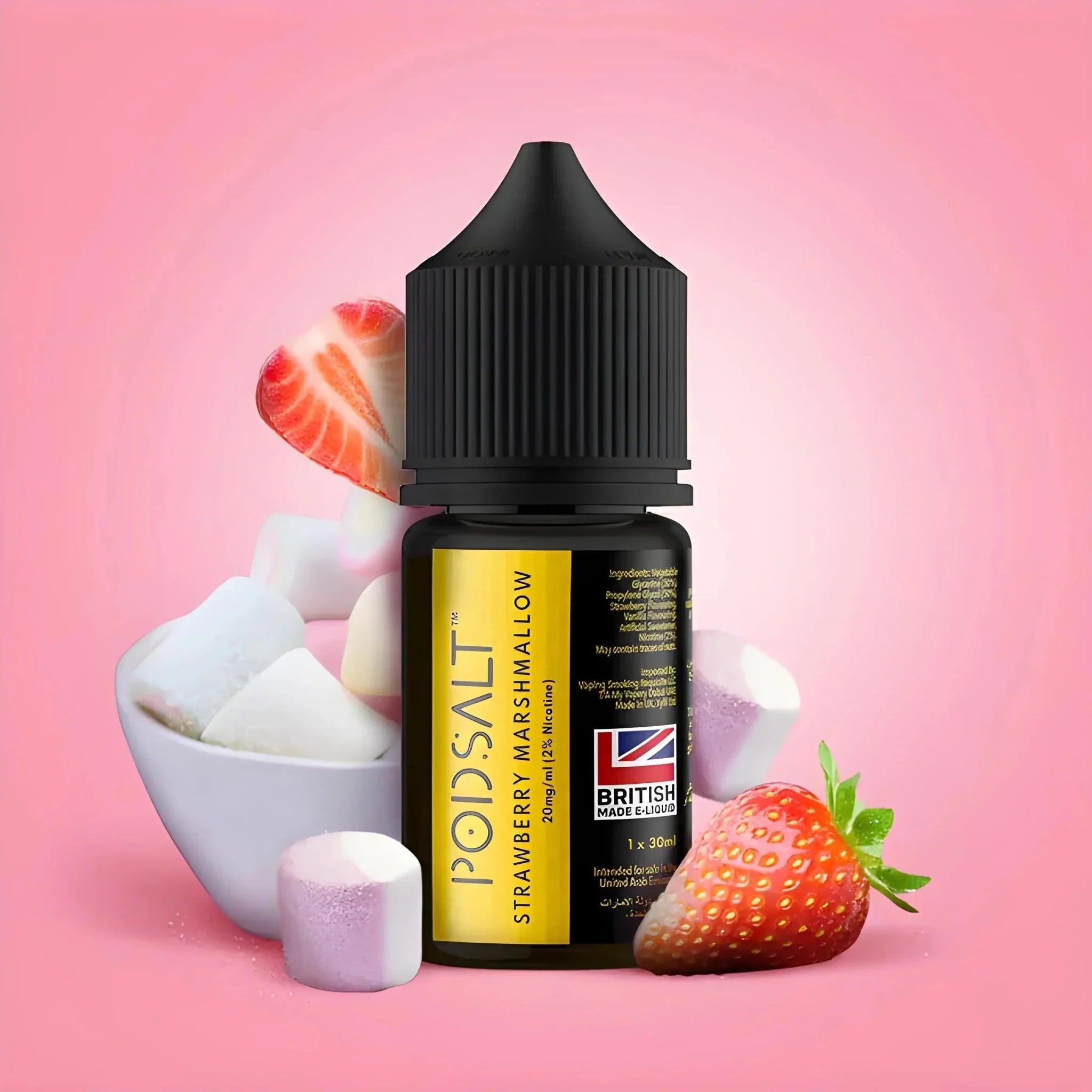 Strawberry Marshmallow – Pod Salt Core Nic Salt | 30ML Vape Juice | 25MG / 50MG | Vape Mash India