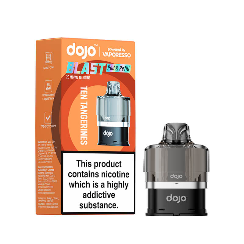 Vaporesso DOJO Blast 6000 Ten Tangerines Prefilled Pod & Refill